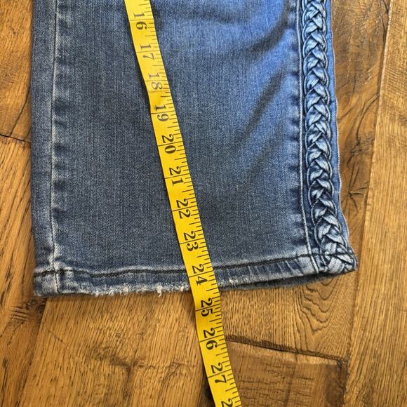 Judy Blue Wide Leg Baggy High Waisted Jeans Braided Sides Stretch Women’s 9/29 - Picture 6 of 8
